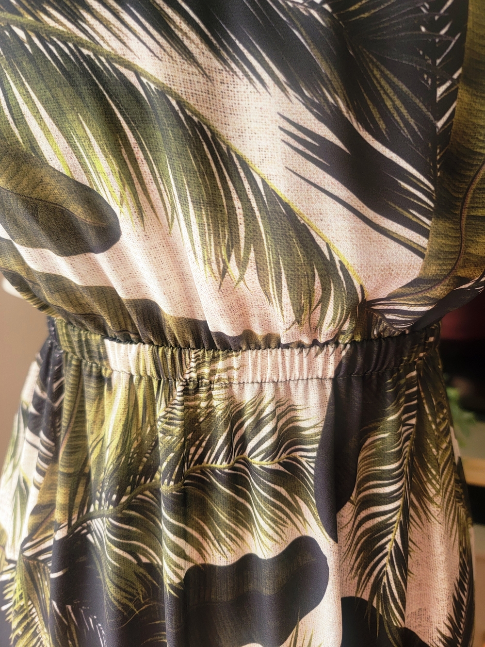 SHOW ME YOUR MUMU Haci Off Shoulder Palm Leaf Maxi Dress Coverup - Size XS - Picture 3 of 8
